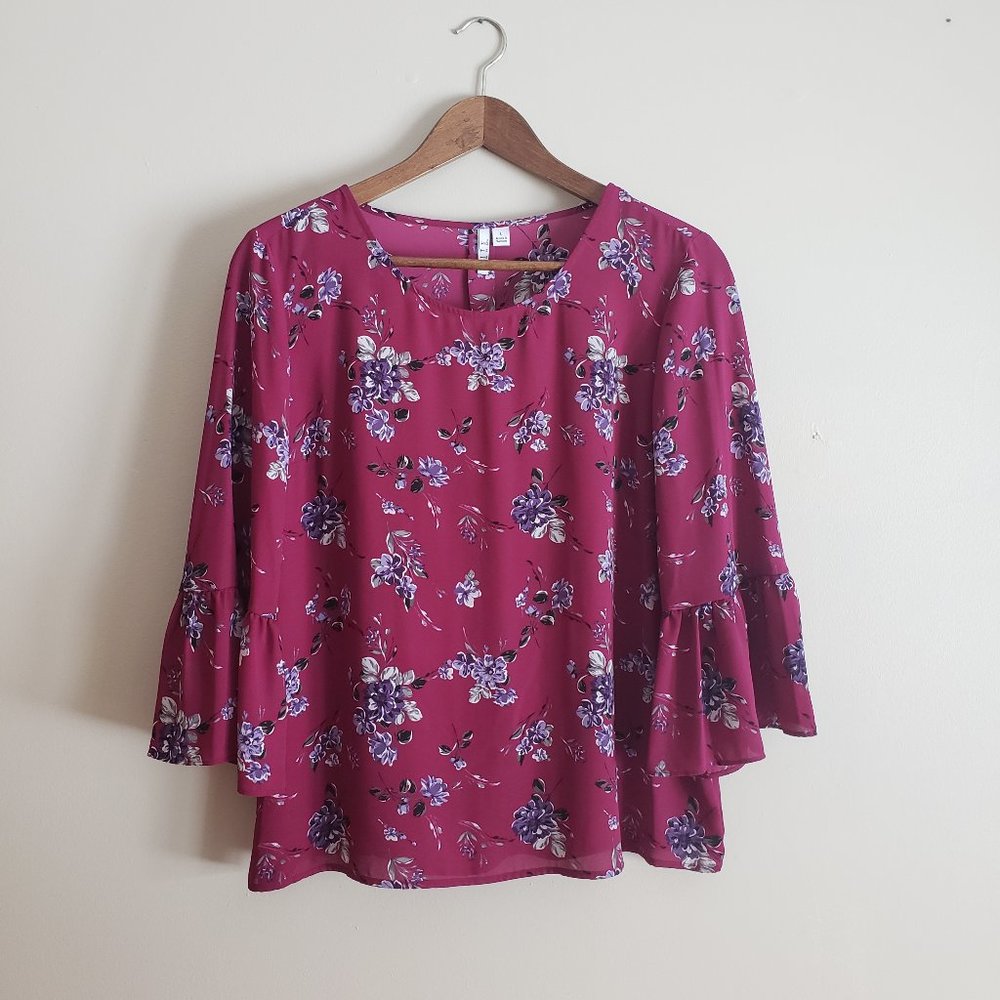 Elle Floral Bell Sleeve Blouse